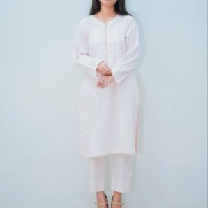 Soft pink with Buttons Detail